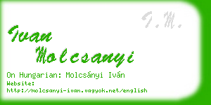 ivan molcsanyi business card