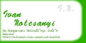 ivan molcsanyi business card